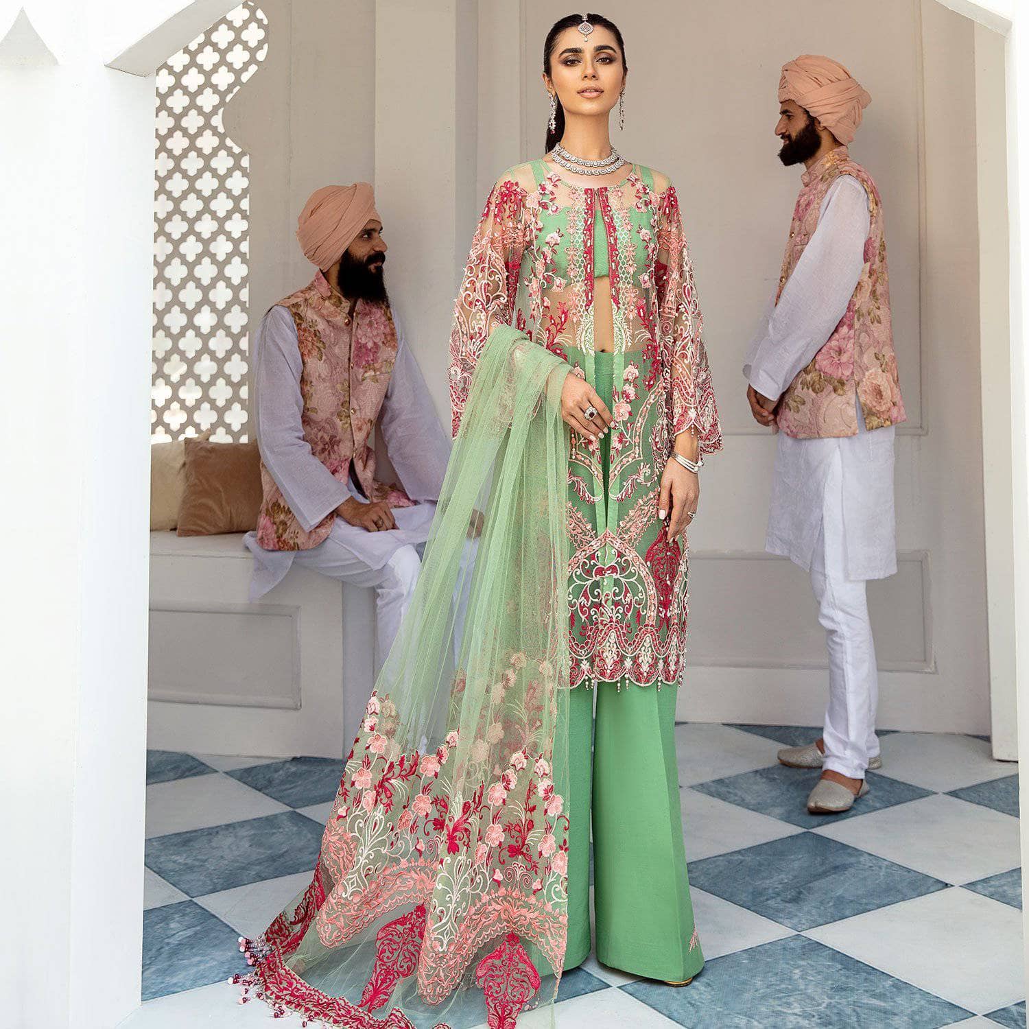 Nureh Mor Bagh Luxe Chiffon/NL-09