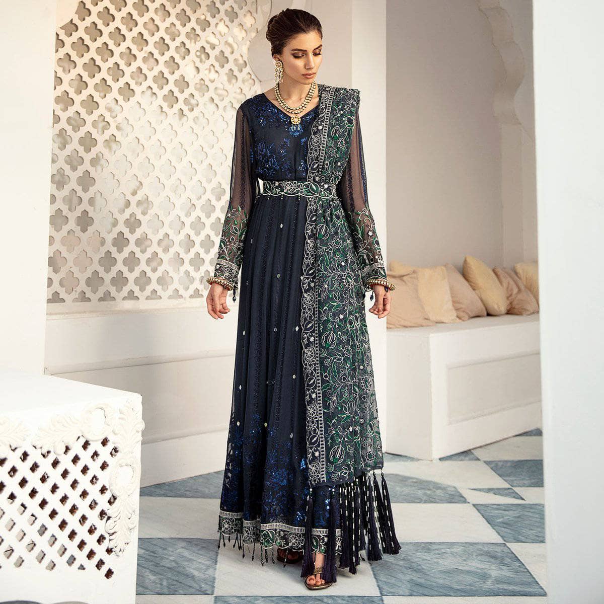 Nureh Mor Bagh Luxe Chiffon/NL-16