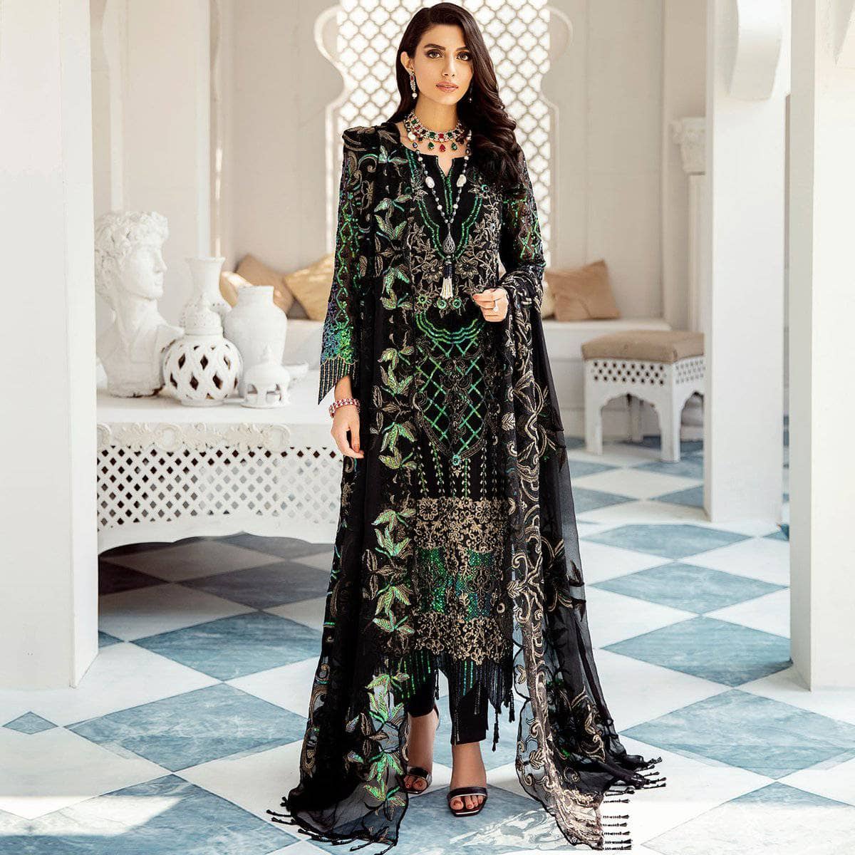 Nureh Mor Bagh Luxe Chiffon/NL-13