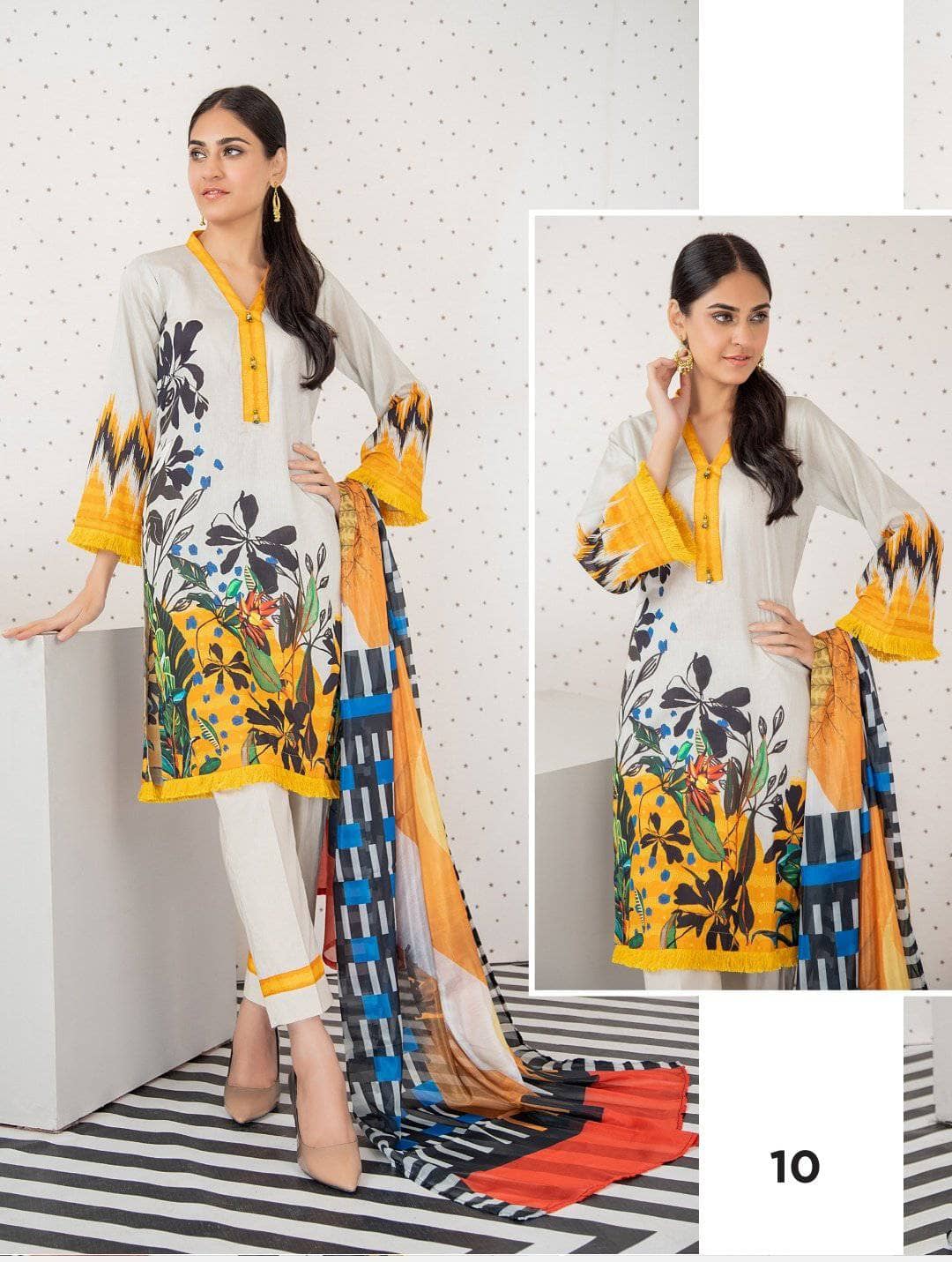 Orchid Lawn Pakistani Suits Orchid Printed Lawn with Silk Dupattaa