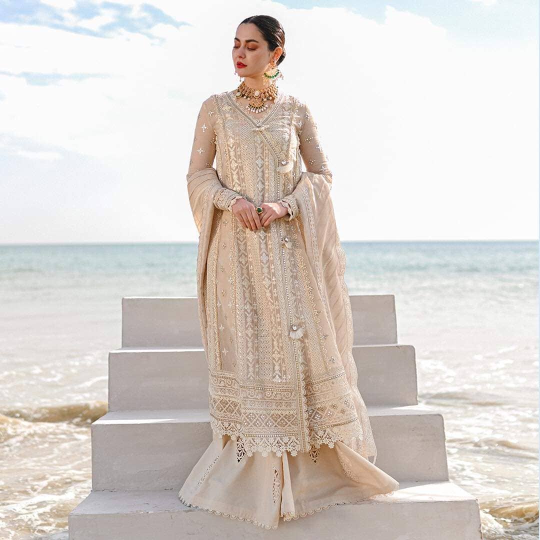Qalamkar Lawn Pakistani Suit Restocked/Qalamkar Sahil Luxury Lawn 23/Aiyla