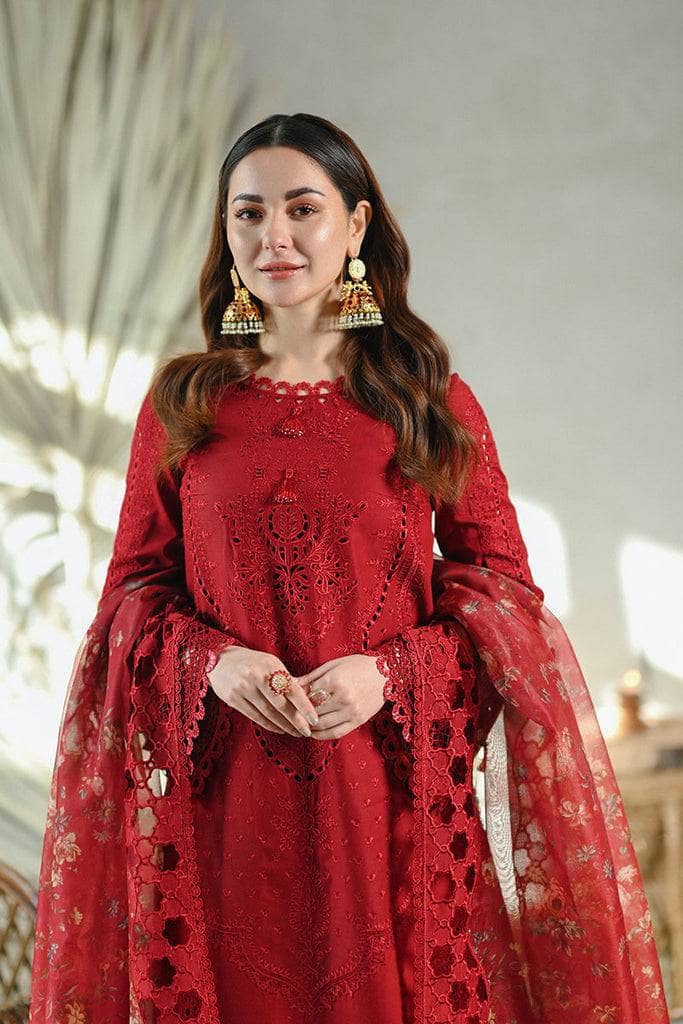 Qalamkar Lawn Pakistani Suit Restocked/Qalamkar Sahil Luxury Lawn 23/Romi