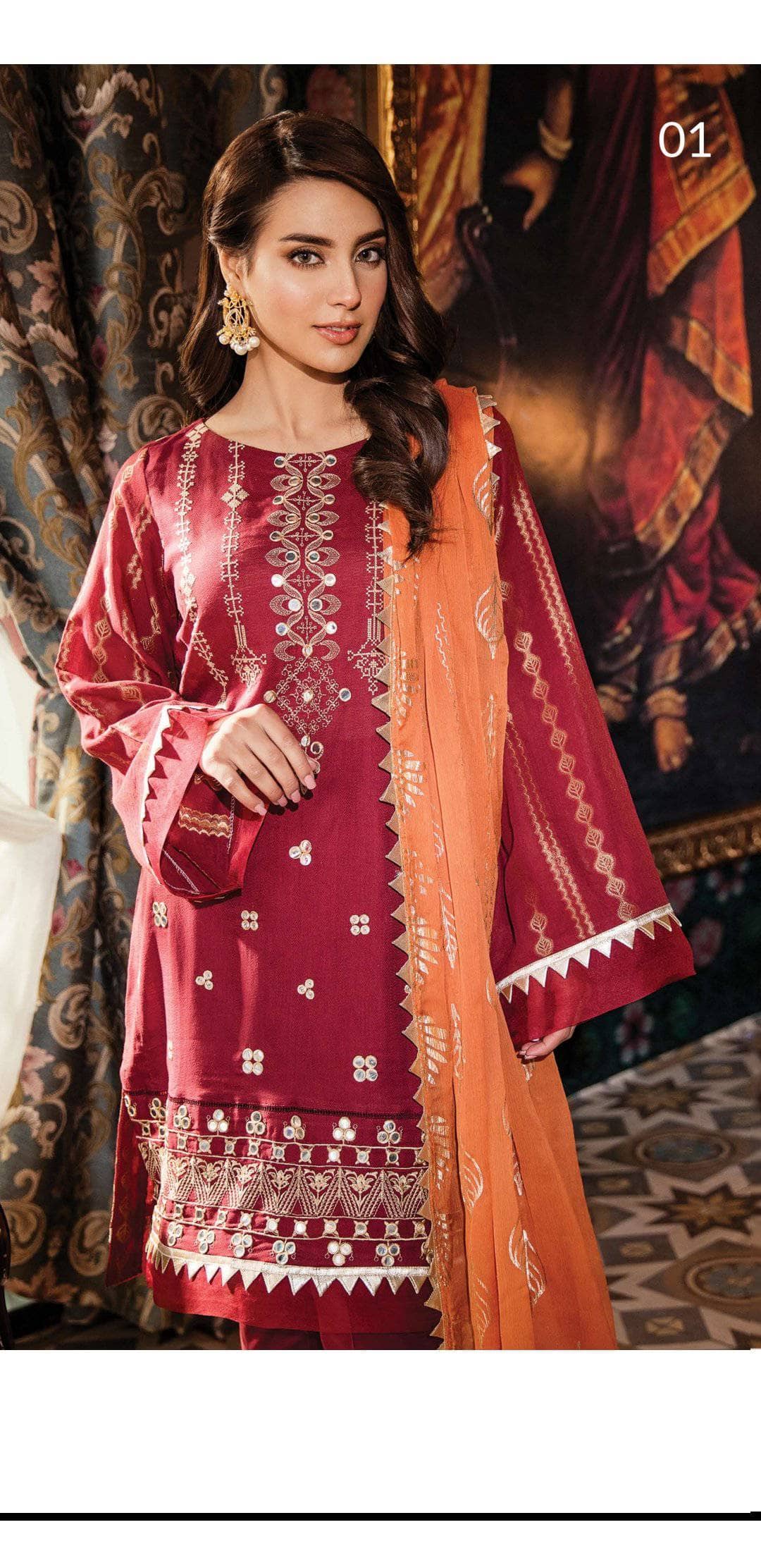 Qalamkar Luxury Lawn/Daur E Hayat/Meharnoosh