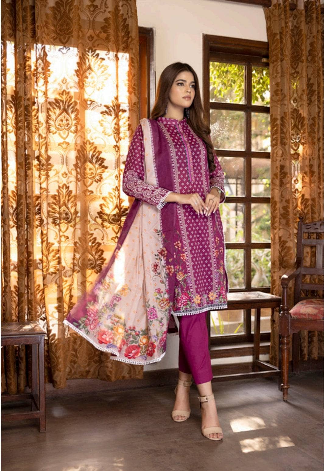 Salina Printed Lawn Lawn Pakistani Suit Salina Printed Lawn By Regalia/Lawn Dupatta