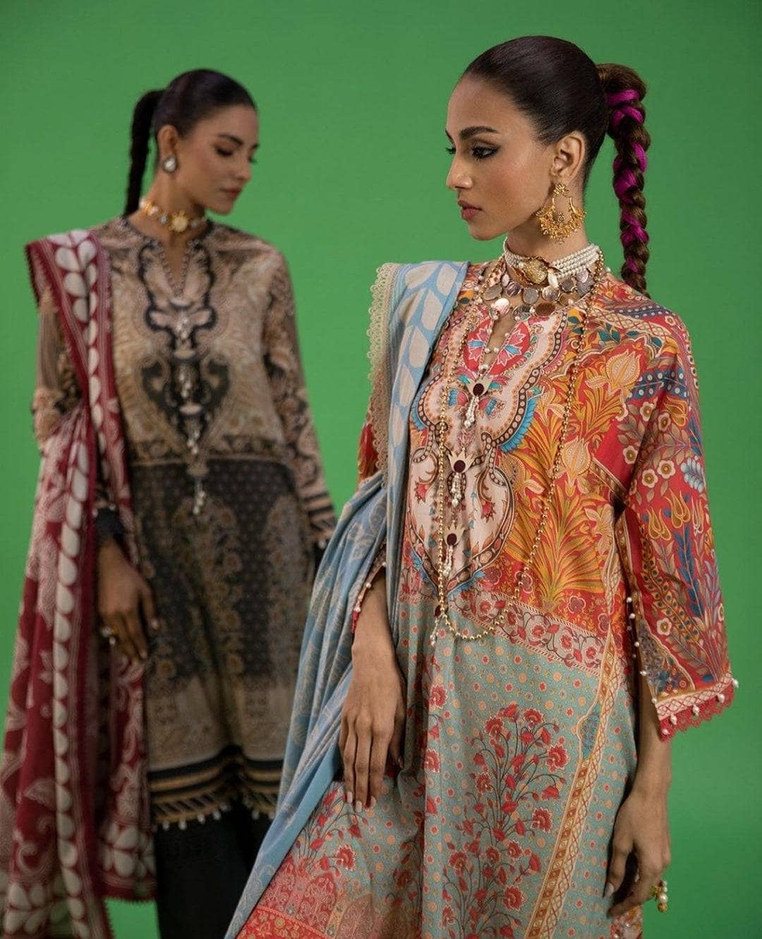 Mahay Lawn by Sana Safinaz/22 B/3 Pc/Shirt Dupatta Bottom