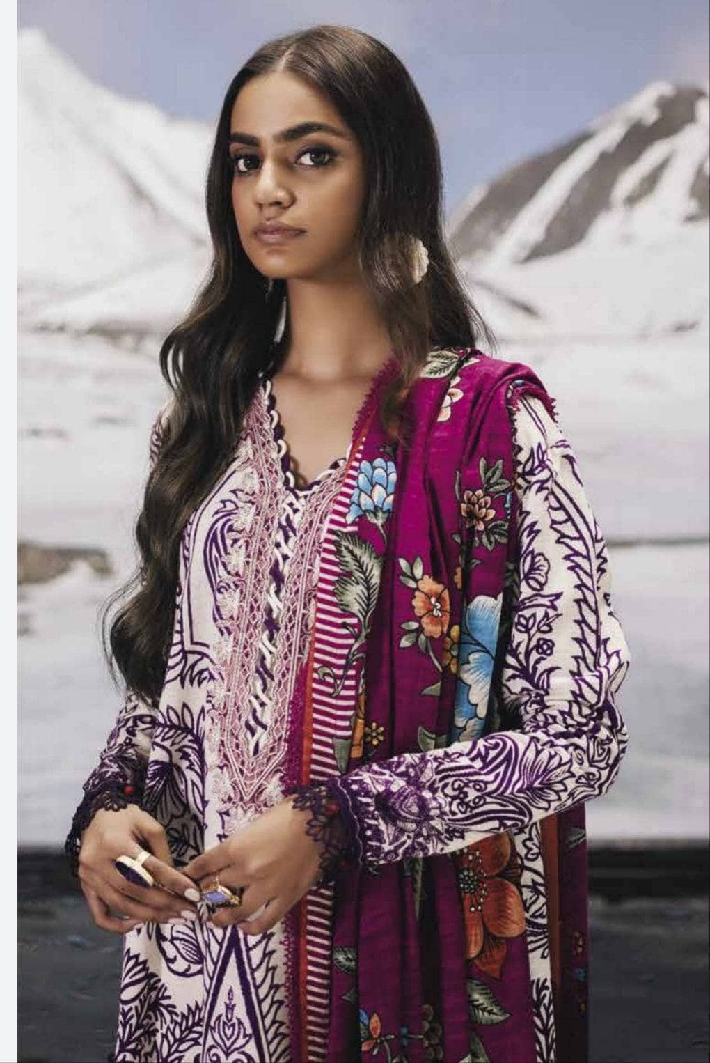 Sana Safinaz Mahay Winter/2 Pc/Shirt Dupatta/4 B