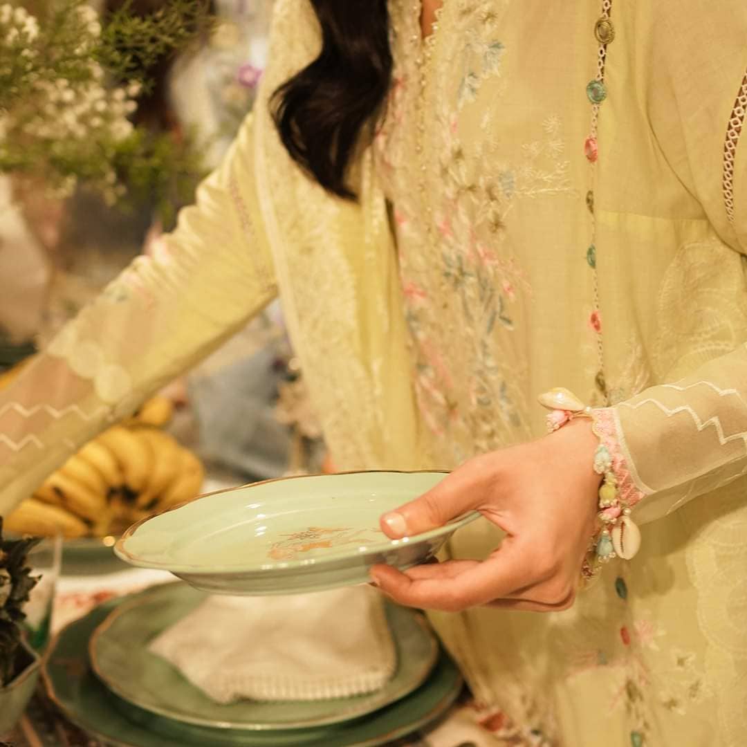 Sana Safinaz Muzlin Spring Summer/30A/Silver Chiffon Dupatta