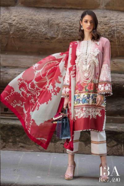 Sana Safinaz Luxury Lawn Collection 2019 – 13A - Farfalla