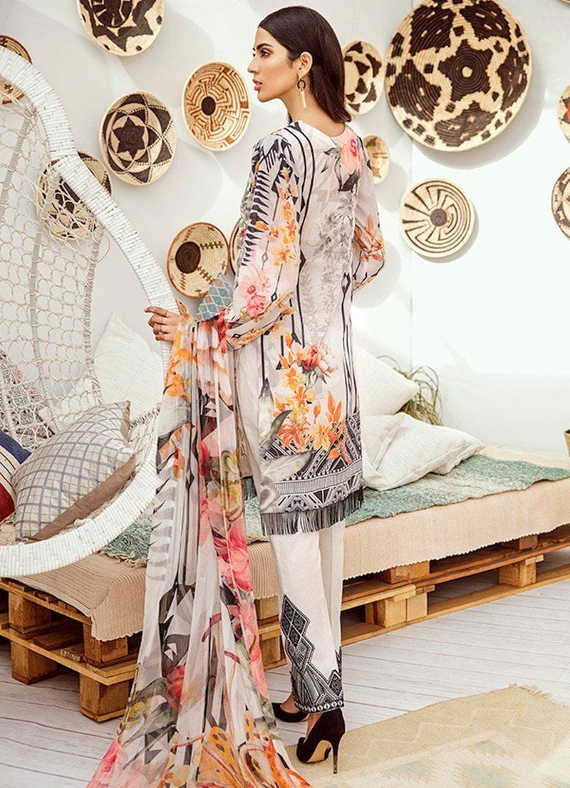 Iznik Chinon Lawn Collection Vol 3 2019 – 10 Whisper White