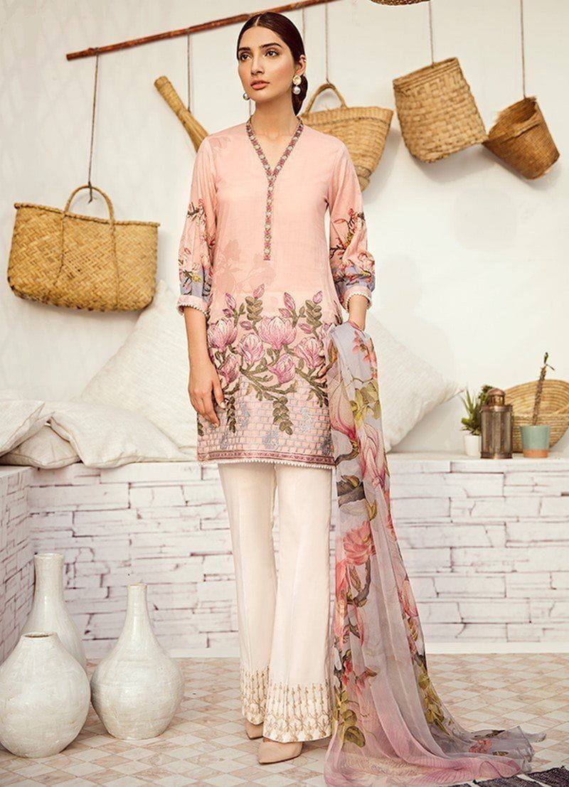 Iznik Chinon Lawn Collection Vol 3 2019 – 12 Misty Rose