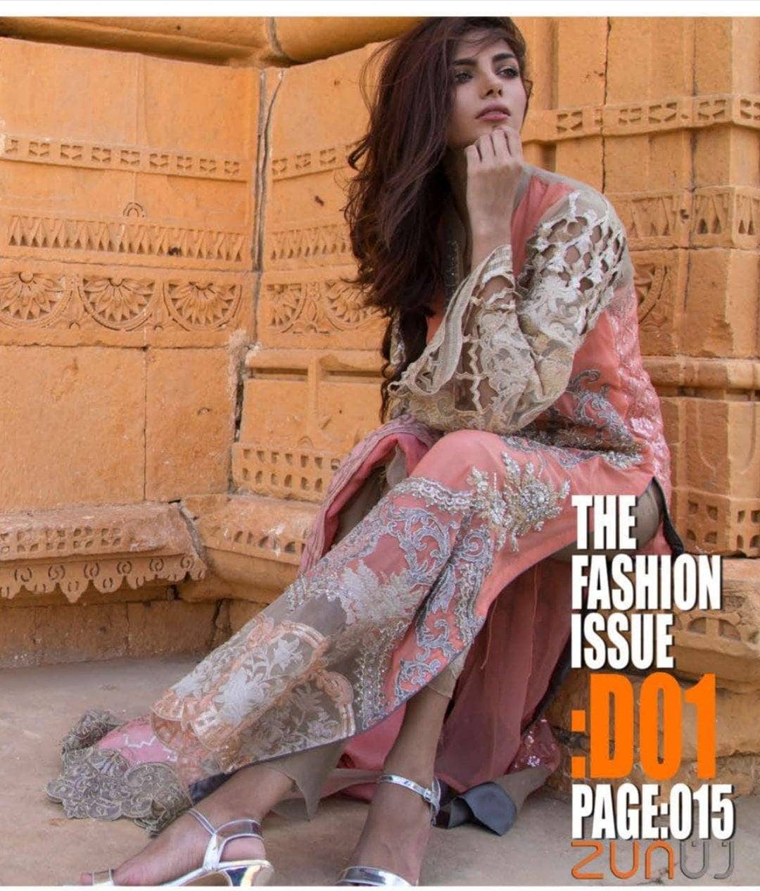 Zunuj Luxury Chiffon/Tangerine - AWWALBOUTIQUE