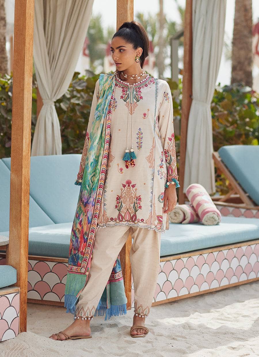 Restocked/Farah Talib Aziz Lawn 25/Irene Ivory