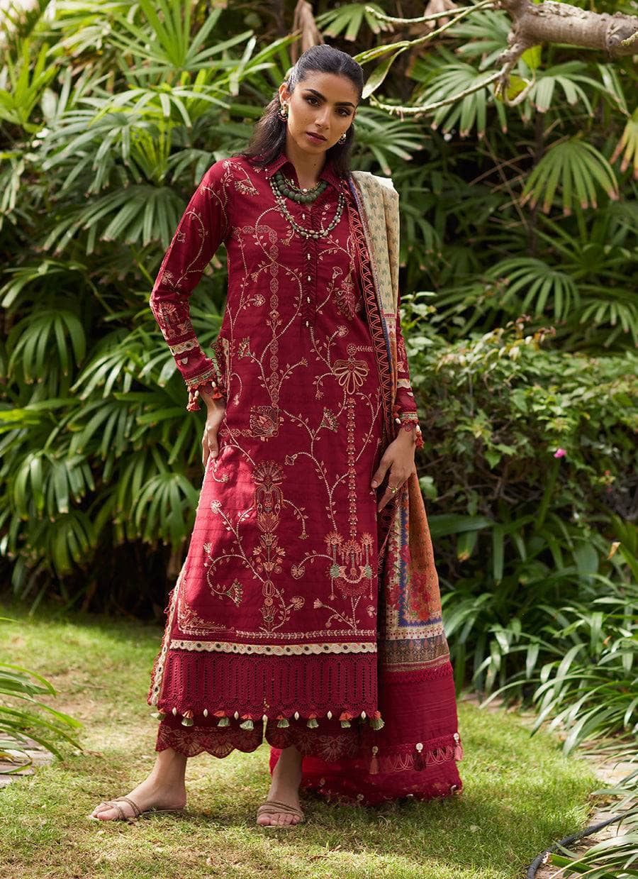 Farah Talib Aziz Lawn 25/Rosemary Red