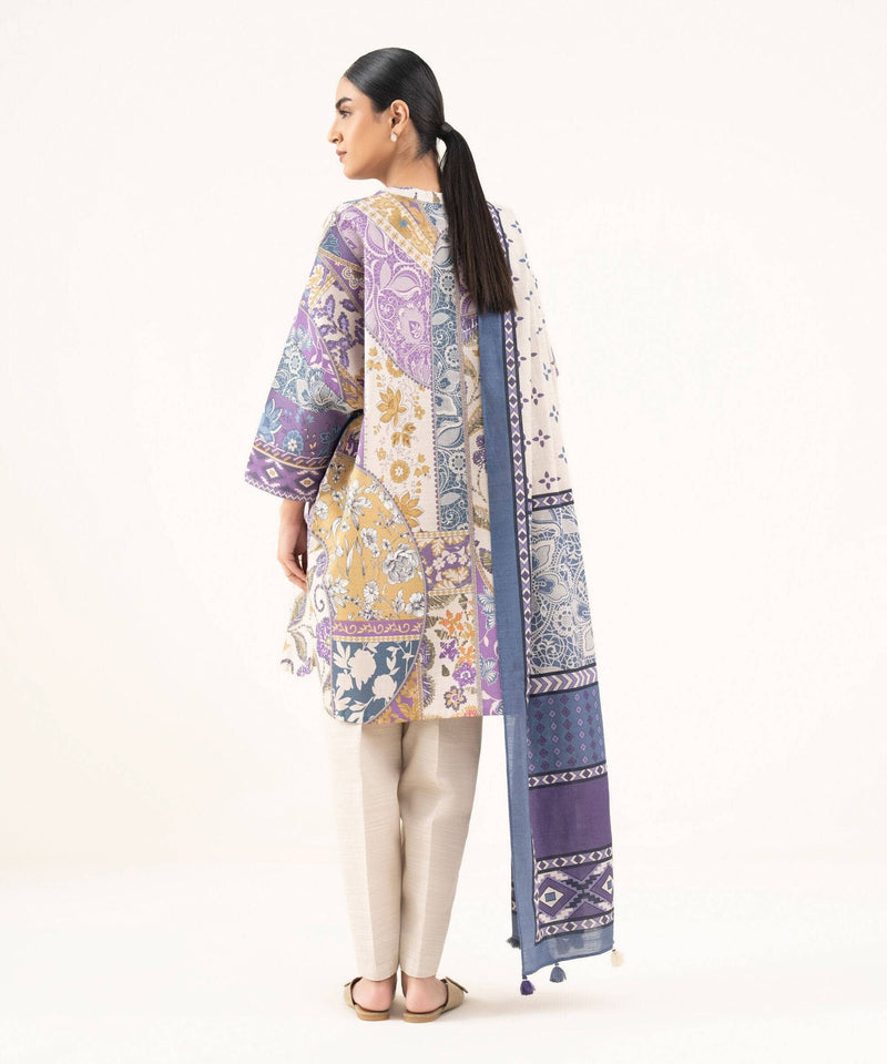 Sapphire Fall Winter 25/Printed Khaddar Suit/00U2DDY25V85/Shirt Dupatta Set