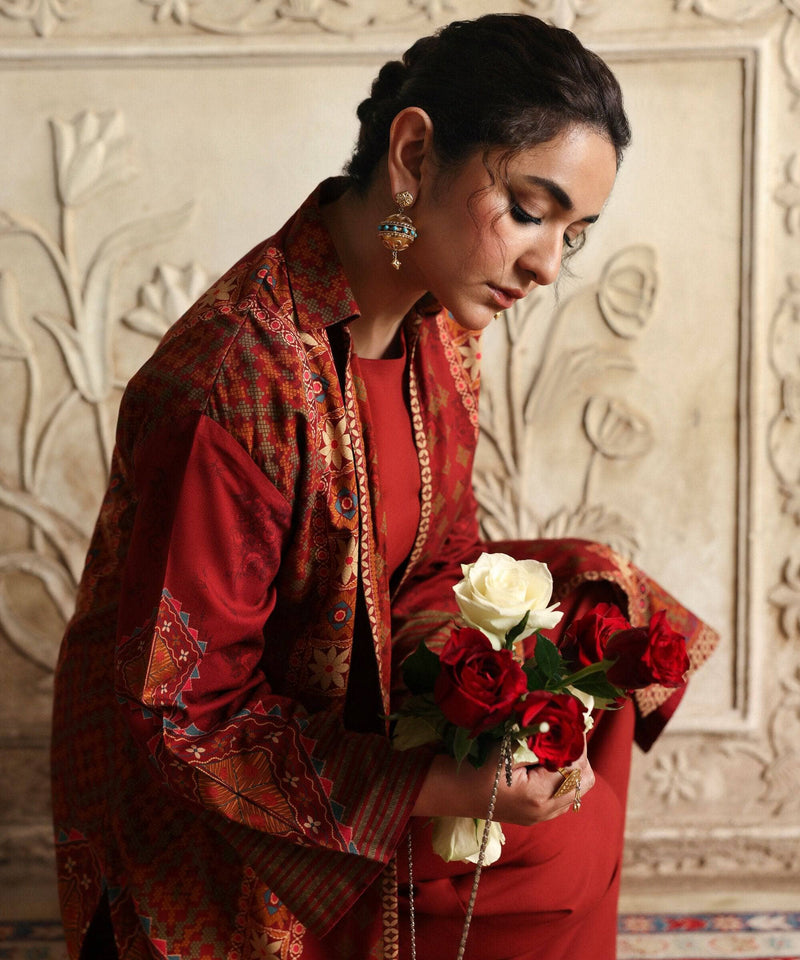 Sapphire Fall Winter 25/Printed Viscose Khaddar/00U2TDY25V82