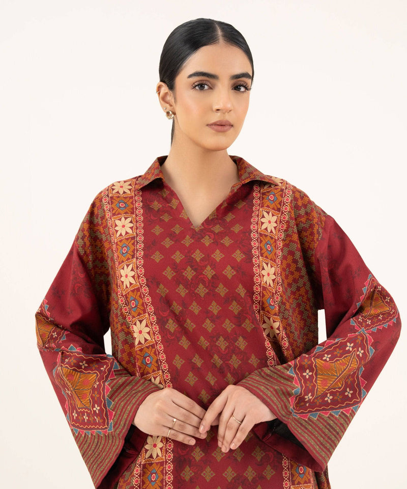 Sapphire Fall Winter 25/Printed Viscose Khaddar/00U2TDY25V82