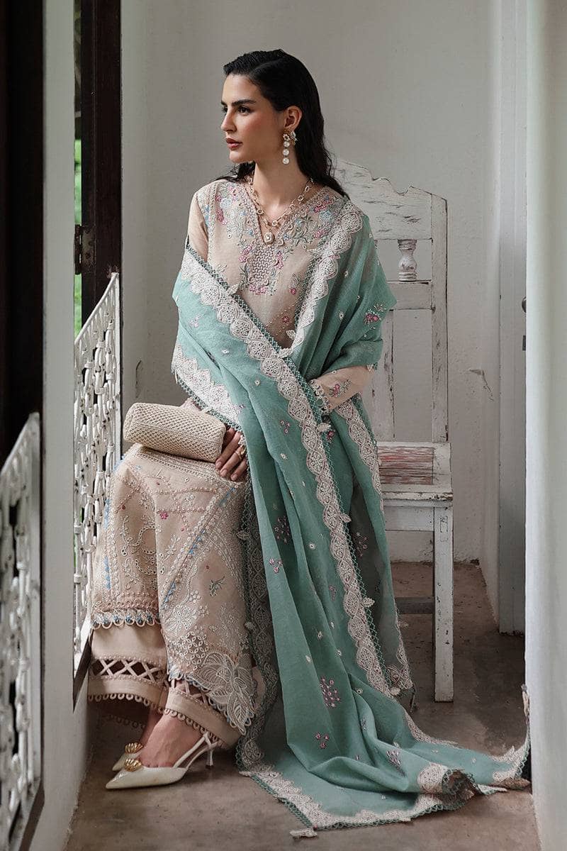 Restocked/Qalamkar Q Line Linen 25/Whisper/KL 07