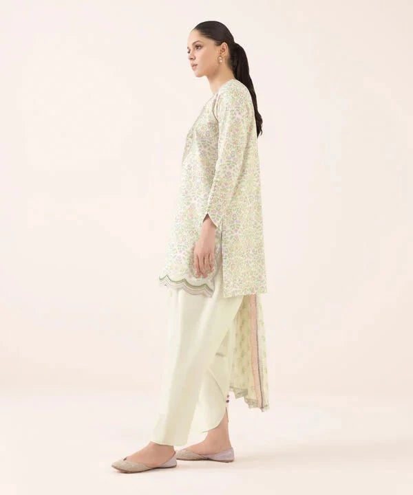 Sapphire Intermix 25/Vol 2/Embroidered Cotton Suit/Off White & Pink