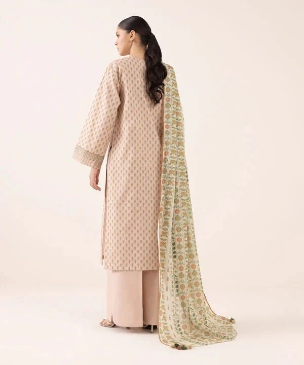 Sapphire Intermix 25/Vol 2/Embroidered Cotton Suit/Light Peach