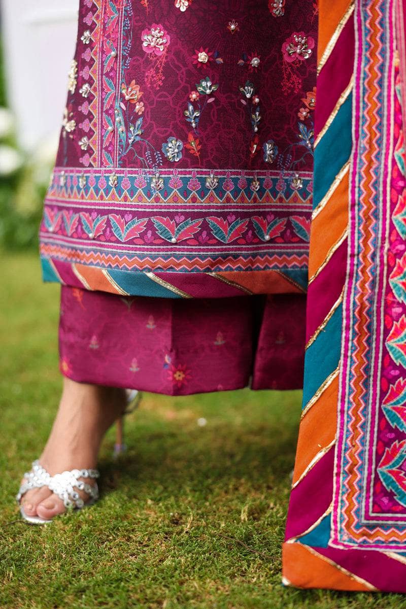 Rang Rasiya Luxe Silk/Hand Work/Ayra/Deep Fuchsia