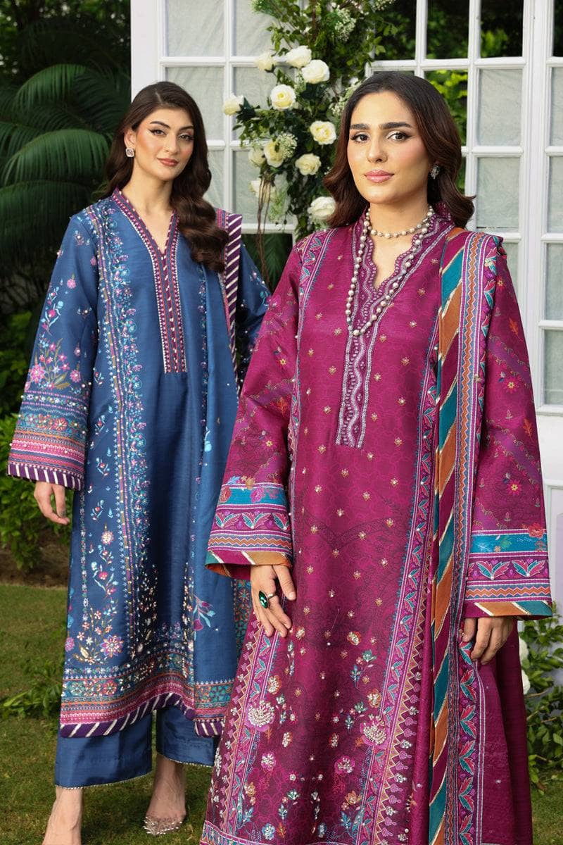 Restocked/Rang Rasiya Luxe Silk/Hand Work/Sapphire