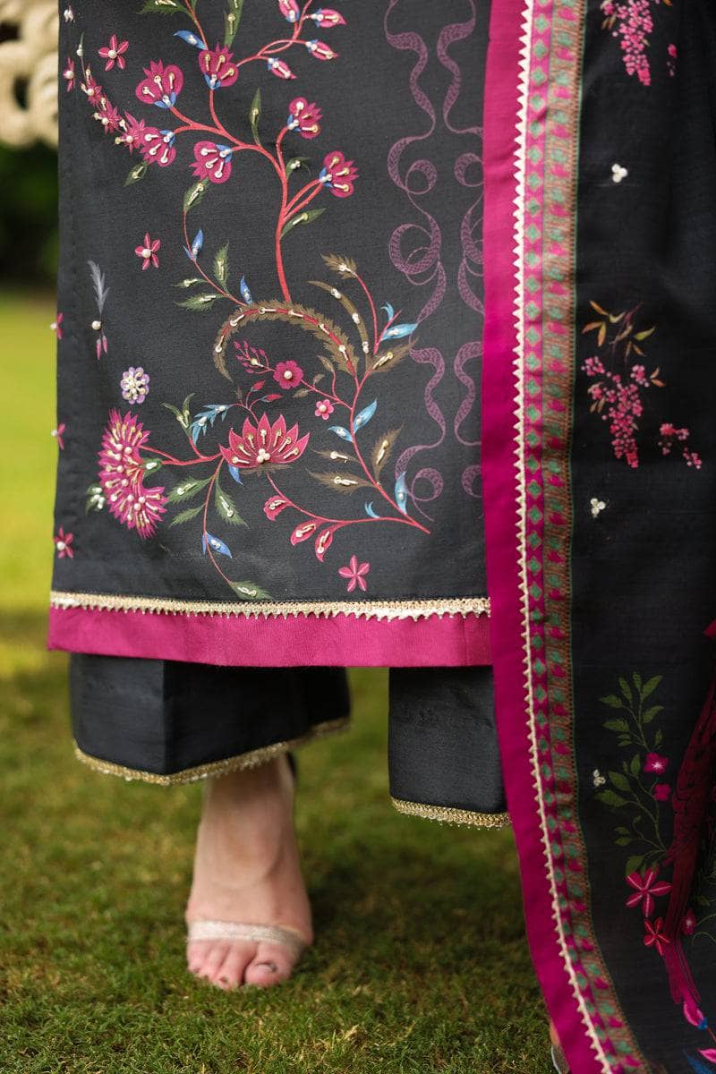 Rang Rasiya Luxe Silk/Hand Work/Farwa/Carbon