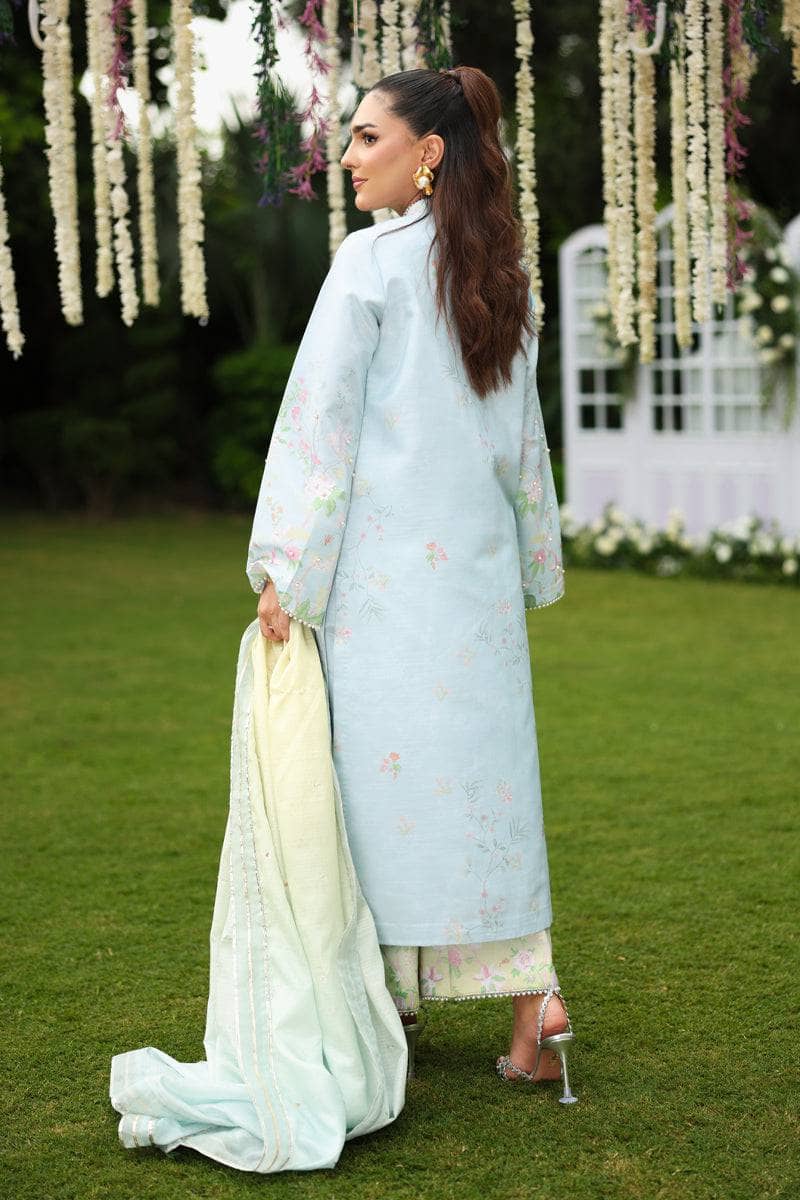 Rang Rasiya Luxe Silk/Hand Work/Feryal/Ocean Mist