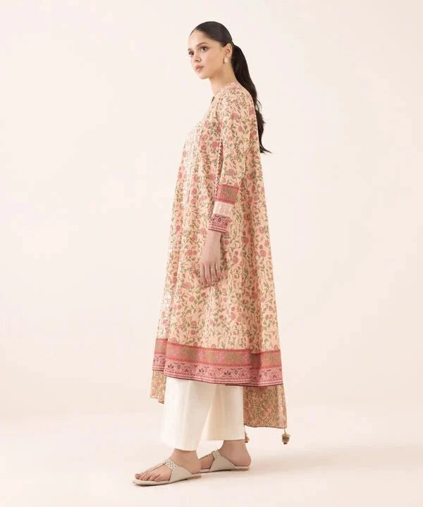 Sapphire Intermix 25/Vol 2/Embroidered Lawn Suit/Peach Green