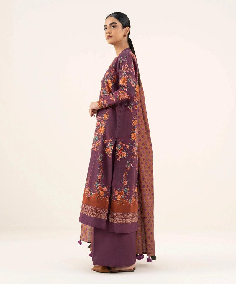 Sapphire Fall Winter 25/Printed Khaddar Suit/0U3PDY25V86B