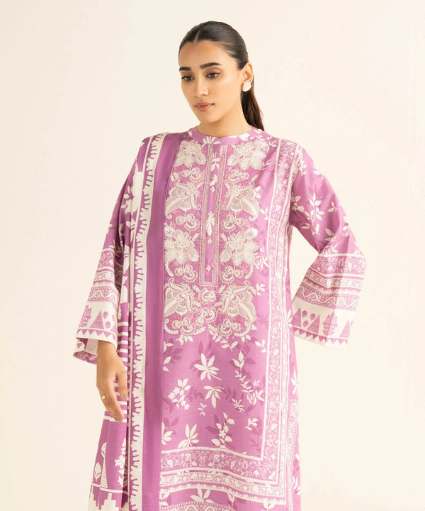 Sapphire Fall Winter 25/Embroideried Light Khaddar Suit/0U3PEDY25V82