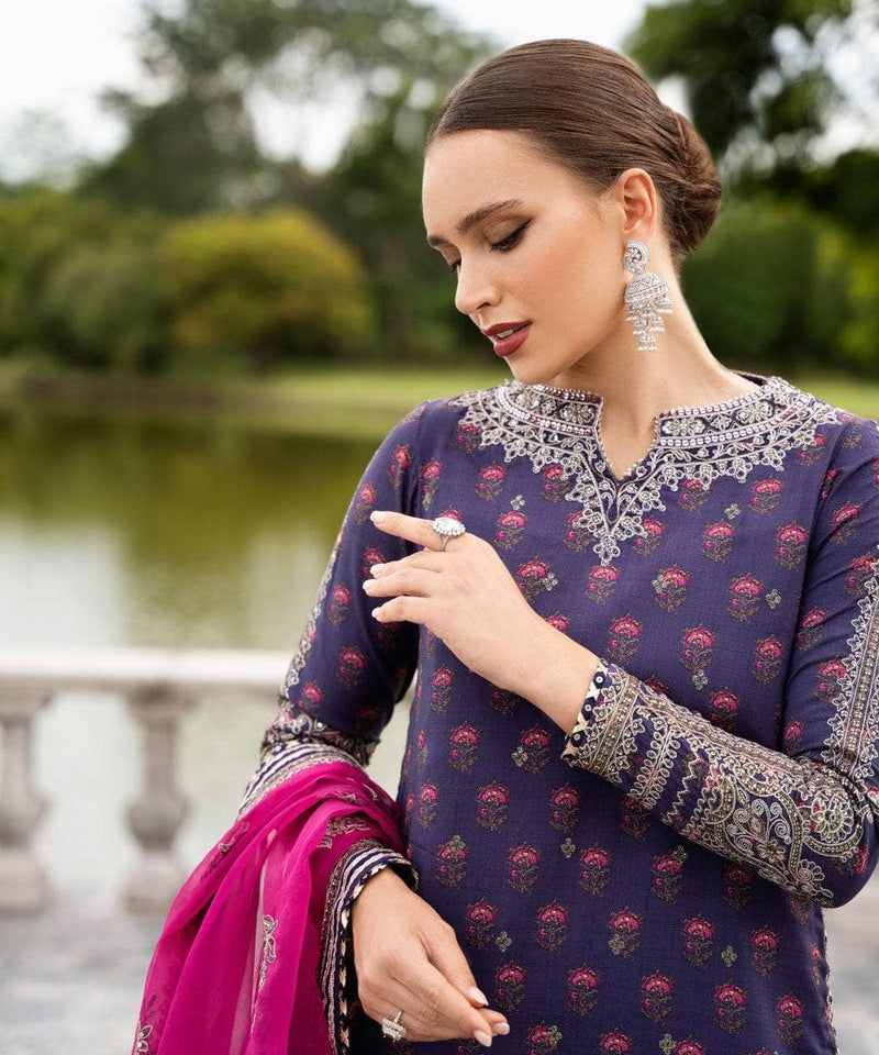 Sapphire Festive Formals/Embroidered Silk Suit