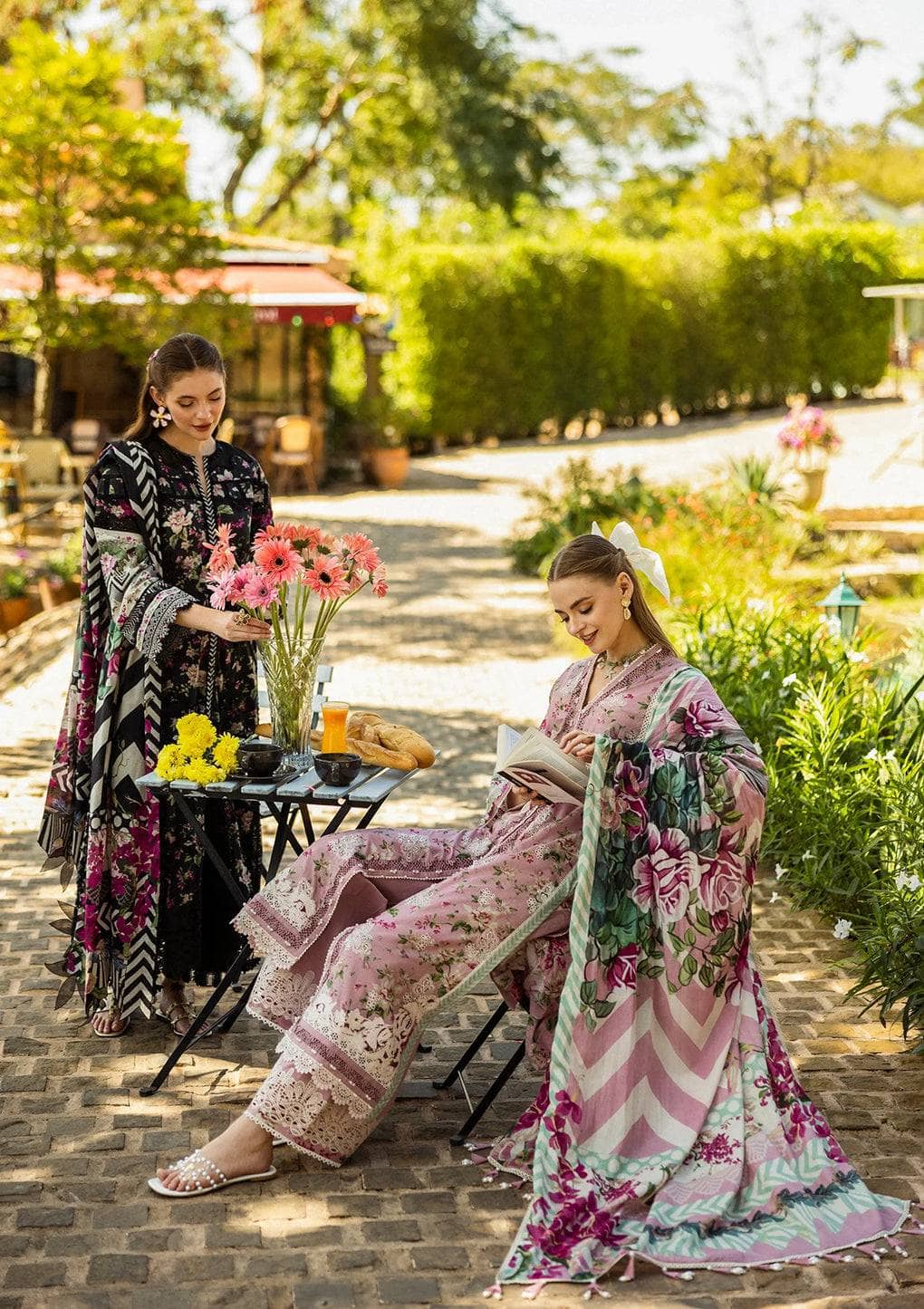 Restocked/Elaf Chikankari/ELK-05A BELLEZA/Black