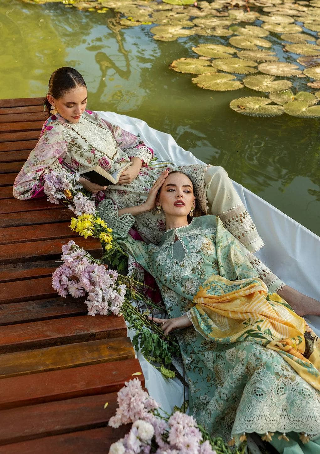 Restocked/Elaf Chikankari/ELK-06A PISTACHIO DREAMS/Aqua