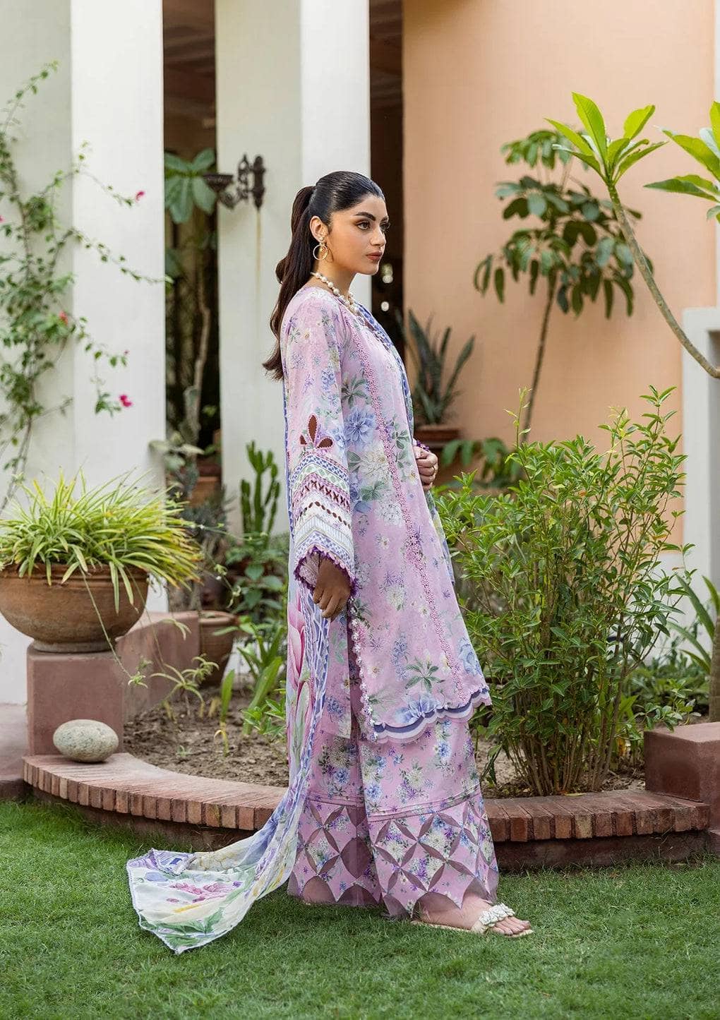 Elaf Prints Chiffon Dupatta Collection/ECD-3A WISTERIA