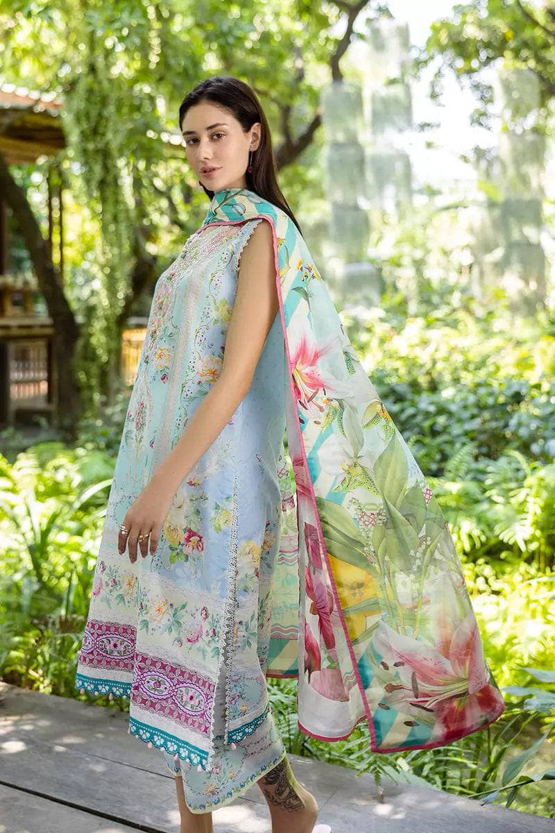 Roheenaz Ethereal Blooms/Mistelle/Silk Dupatta