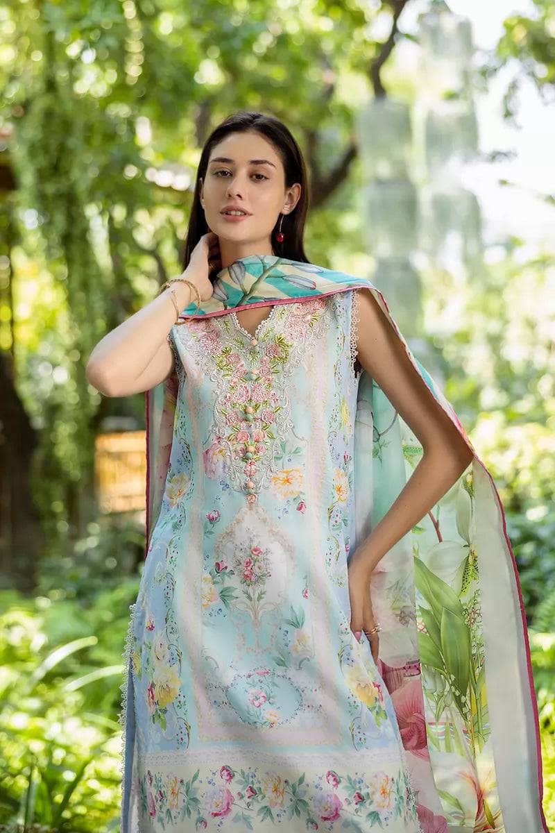 Roheenaz Ethereal Blooms/Mistelle/Silk Dupatta