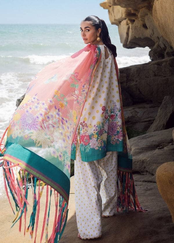 Restocked/Sadaf Fawad Khan Siraa Lawn/Retro Polka