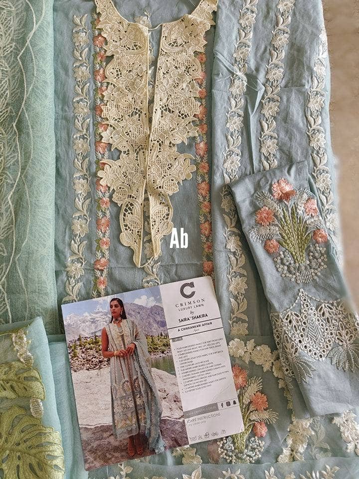 Open Pic/Crimson Luxury Lawn 23/Vol 2/Chikkankari Affair - D2 A