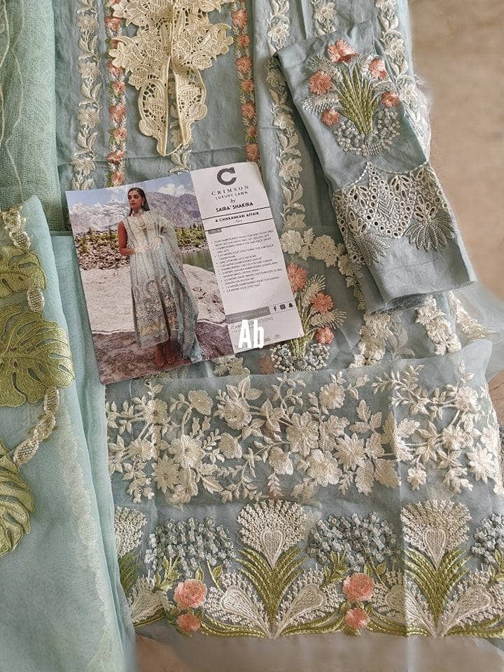 Open Pic/Crimson Luxury Lawn 23/Vol 2/Chikkankari Affair - D2 A