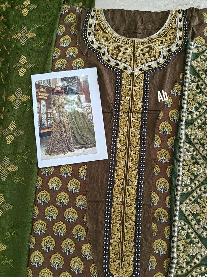 Open Pic/Maria B Linen/Maria B Linen/DL-912-Brown