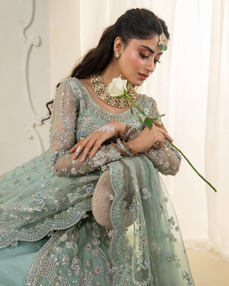 Faiza Saqlain Rua Wedding Formals/Mint Green/Selin