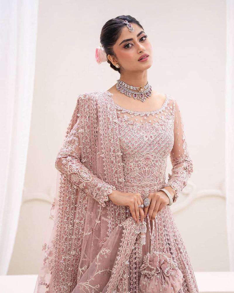 Faiza Saqlain Rua Wedding Formals/Dusty Pink/Leyan