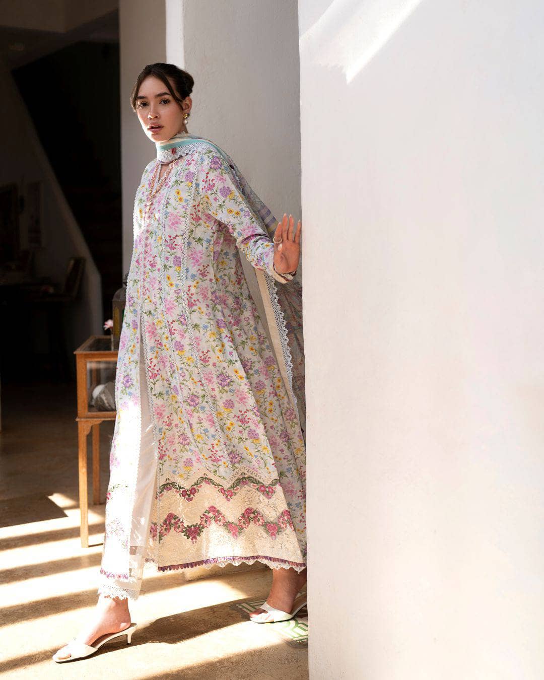 Afsana Lawn by Nofha Official/Pearls/Chiffon Dupatta
