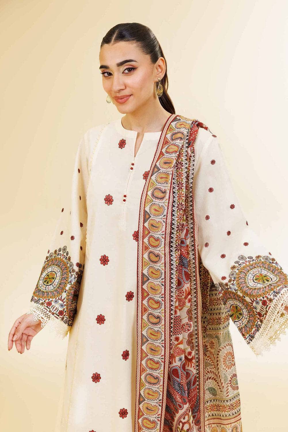 Nishat 3 Piece -Digital Printed Embroidered Suit - 42501582