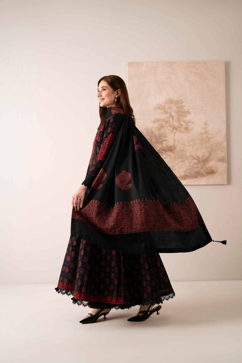 Restocked/Nishat Winter 25/Printed Embroidered Suit - 42502523/Khaddar