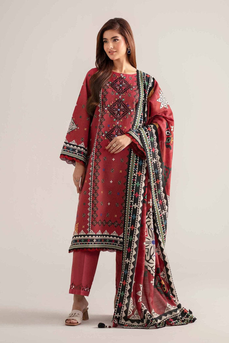 Nishat Winter 25/Digital Printed Embroidered Suit - 42502642/Cotton Jacquard