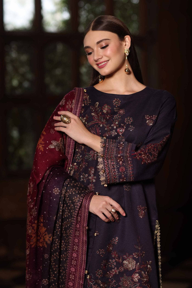 Nishat Winter 25/Digital Printed Embroidered Suit - 42502698/Karandi