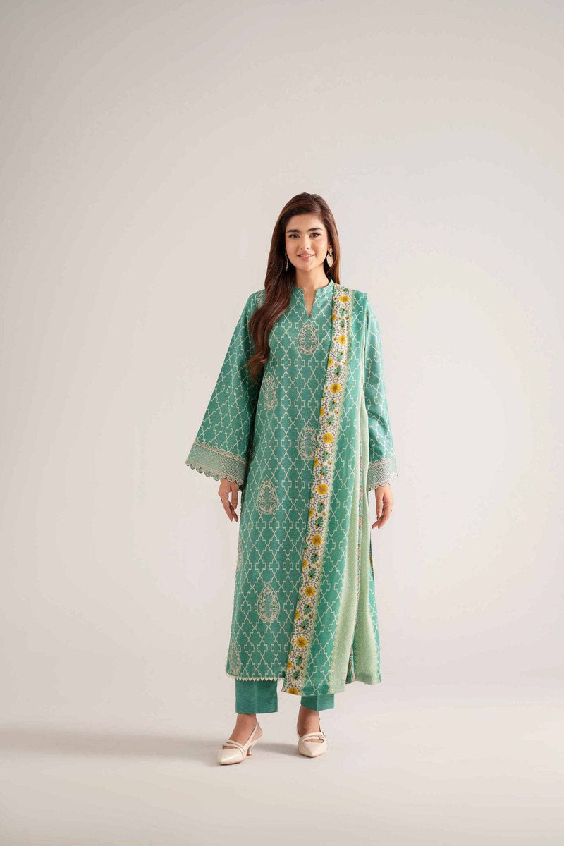 Nishat Winter 25/Digital Printed Embroidered Suit - 42502708/Karandi
