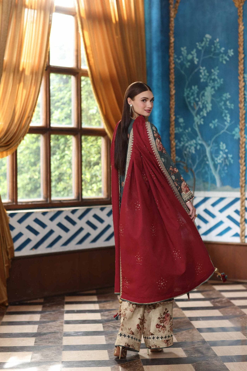 Nishat Winter 25/Digital Printed Embroidered Suit - 42502724