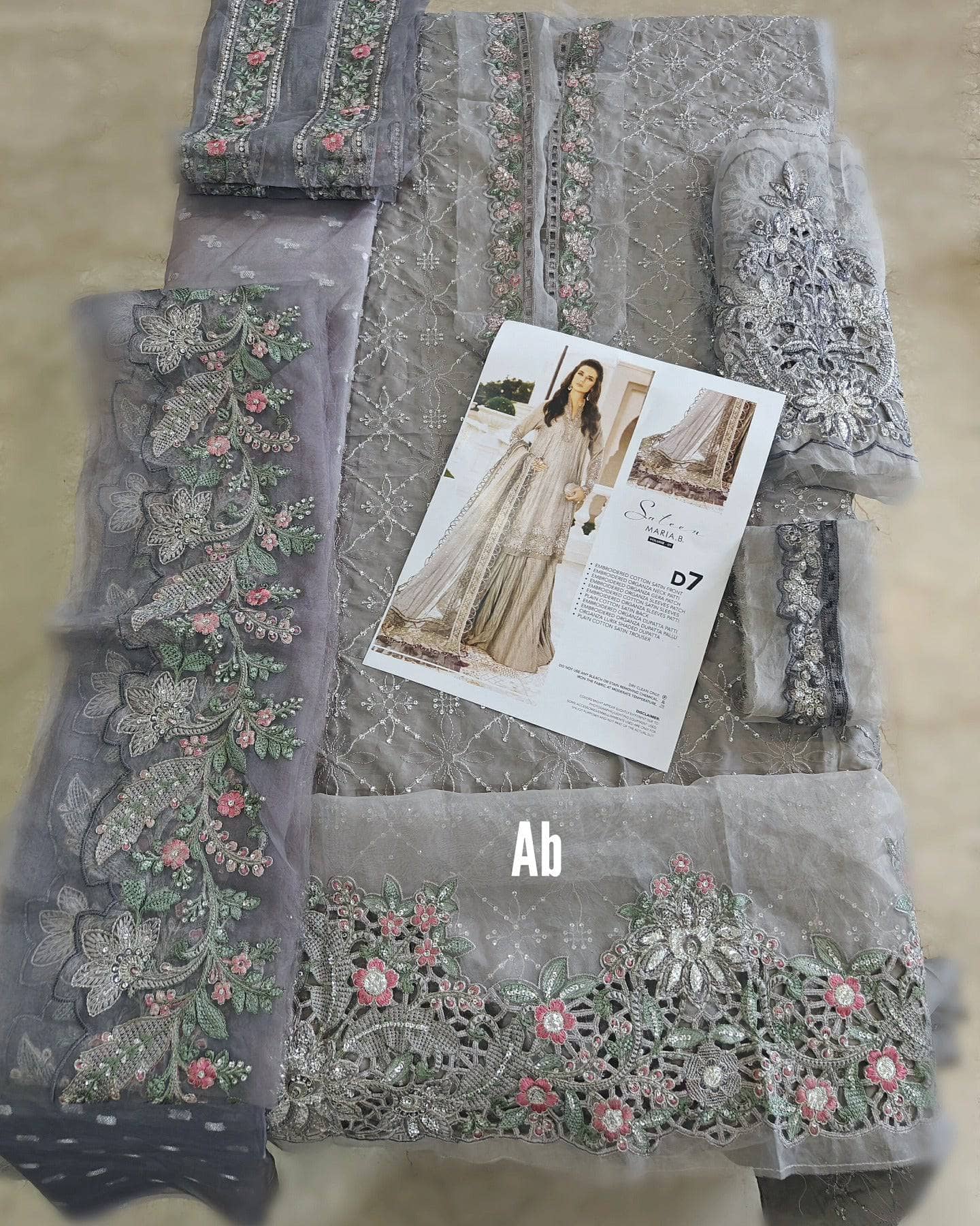 Open Pic/Restocked/Maria B Sateen Vol 2 23/Grey CST-707